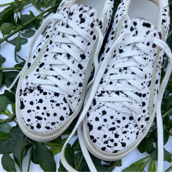 Madewell Unisex White Multi Splatter-Painted Calf Hair Sidewalk Low-Top Sneakers - Picture 8 of 10